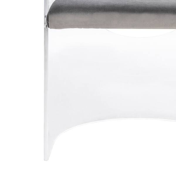 Shop Safavieh Couture Estelle Acrylic Accent Chair Clear Grey