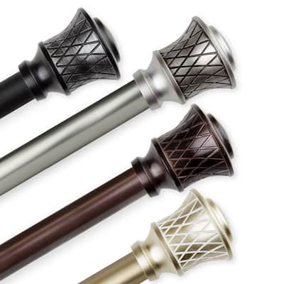 InStyleDesign Prisy 1 inch Diameter Adjustable Curtain Rod