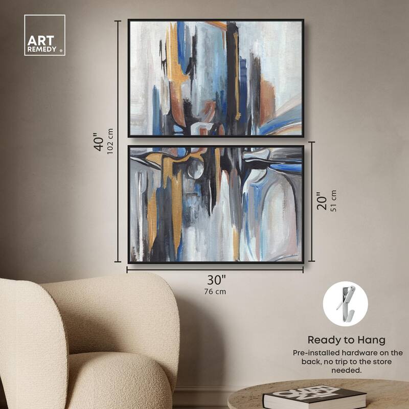 Meditation Mood Canvas Set of 2 by Art Remedy