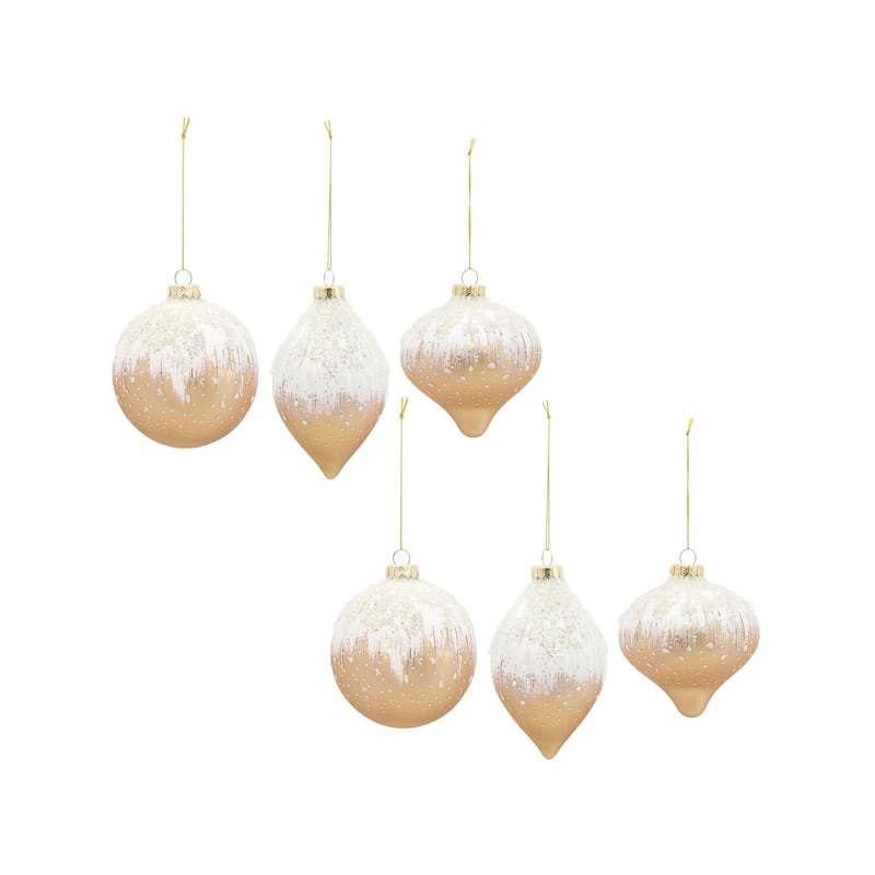 Glass Ornament (Set of 6) - Gold