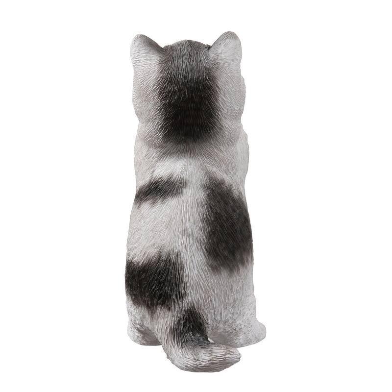 Praying Tabby Kitten Outdoor Garden Statue - 6.75"