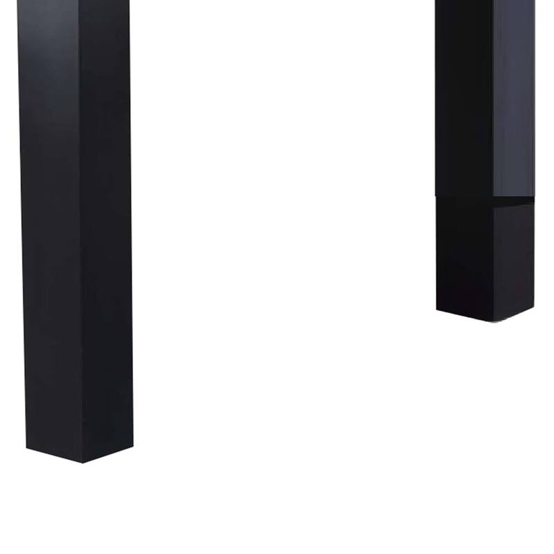 Shry Dining Table, Angular Design Faux-Marble Top, Gray Wood, 66 Inch - Charcoal Gray, White