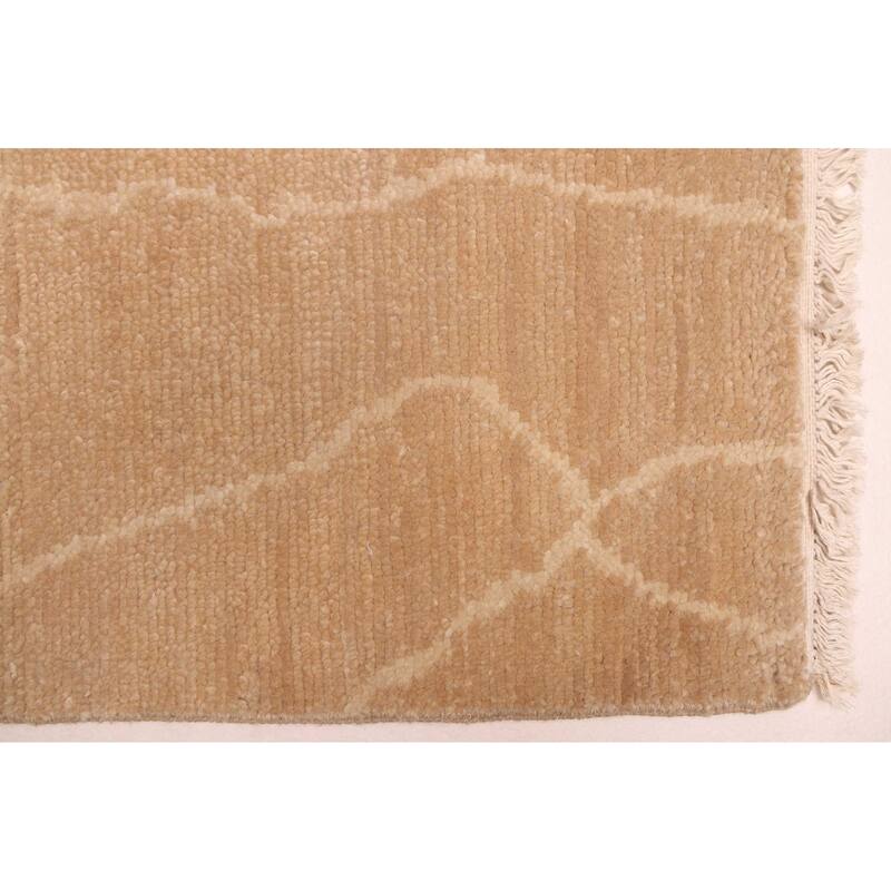 ECARPETGALLERY Hand-knotted Mystique Brown Wool Rug - 9'1 x 11'8