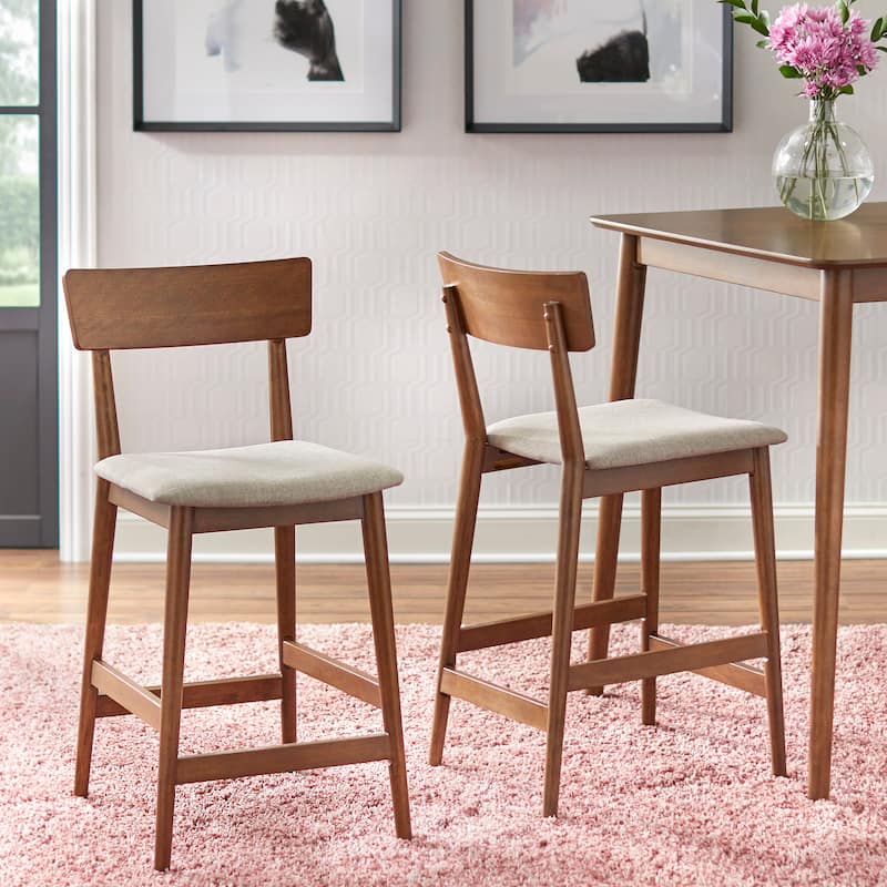 Simple Living Newington 26-inch Counter Stool - Walnut