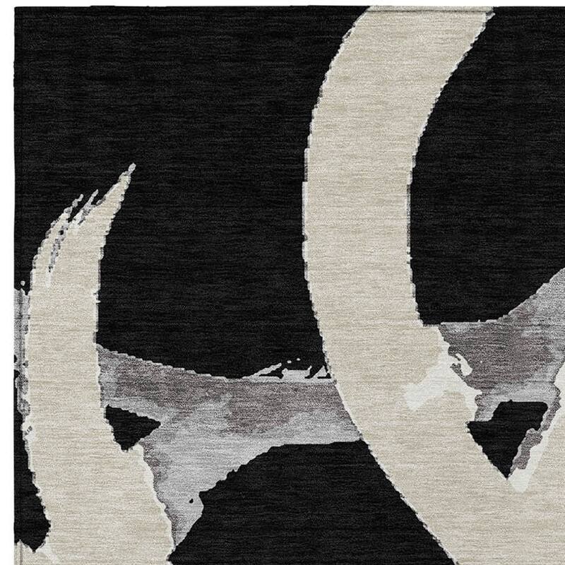 HomeRoots Abstract Transitional Rectangle Outdoor Rug