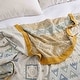 preview thumbnail 25 of 24, 100% Cotton Jacquard Throw Blanket, Paisley Floral Breathable Lightweight Soft Bed Sofa Blanket