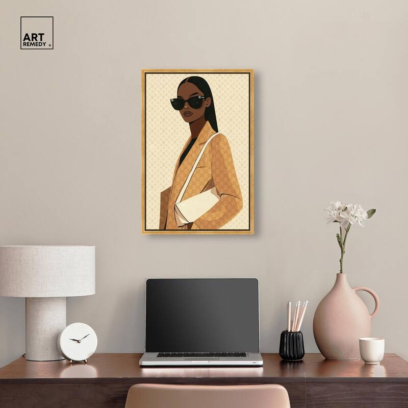 Elegant Coat Gal Canvas by Art Remedy