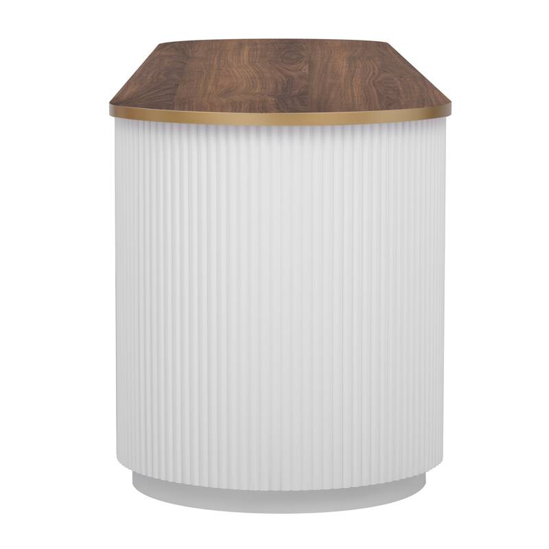 Modern Minimalist TV Stand for TVs up to 80 Inches with 3 Drawers, 1 Shelf, Metal Handles and 2 Cabinets, for Living Rooms