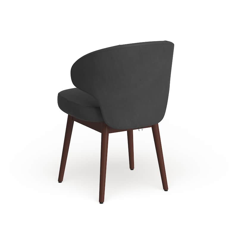 Side Reception Chair with Walnut Legs - 23.5"W x 24"D x 33.75"H