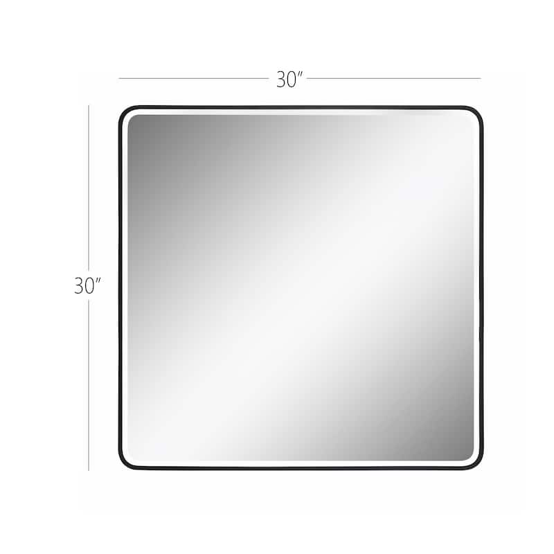 Aluminum Frame Beveled Glass Bathroom Wall Mirror with Round Corner