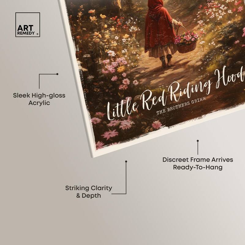 Classic Red Riding Hood Acrylic by Art Remedy, Ready to Hang