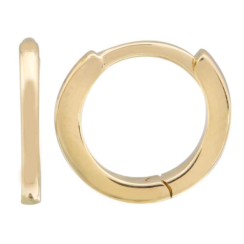 Joelle Collection 14K Yellow Gold Huggie Hoop Earrings 9MM