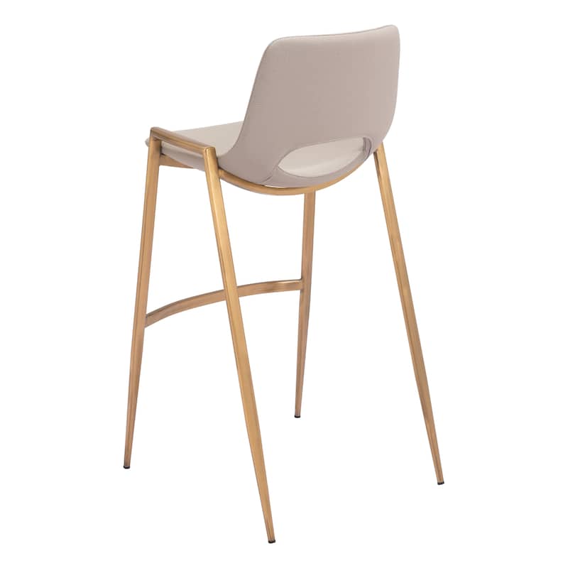 Desi Barstool Beige & Gold