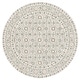preview thumbnail 39 of 51, SAFAVIEH Handmade Micro-Loop Togzhan Wool Rug 5' Round - Ivory/Grey - Round
