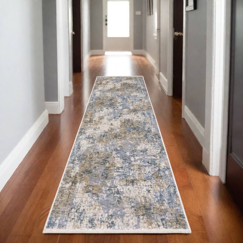 HomeRootsAbstract Modern Runner Area Rug - 92.52' X '26.77' X '0.24