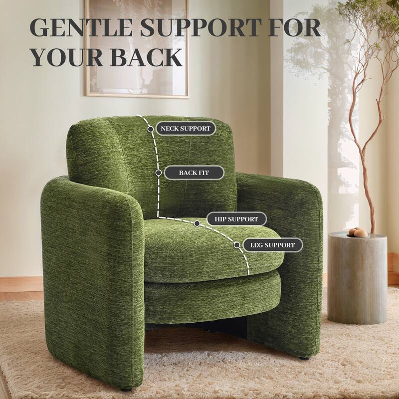 Upholstered Barrel Armchair
