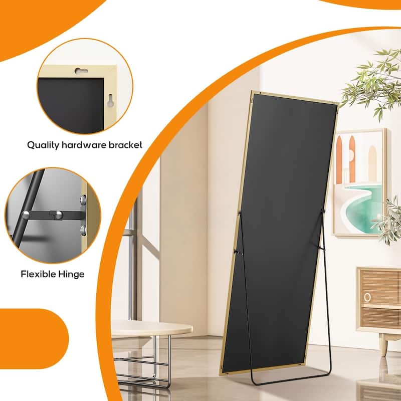 Mirror Full Length, Upgraded 21"x64" Body Wall Mirrors with Shatter-Proof Glass, Floor Standing, Hanging or Leaning