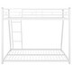 preview thumbnail 9 of 9, Elegant and Functional Twin over Full Metal Floor Bunk Bed with Inclined Ladder, Contemporary Design, Space-saving, White