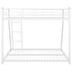 preview thumbnail 9 of 7, Twin over Full Bunk Bed, Made of Metal, Sturdy & Durable, White