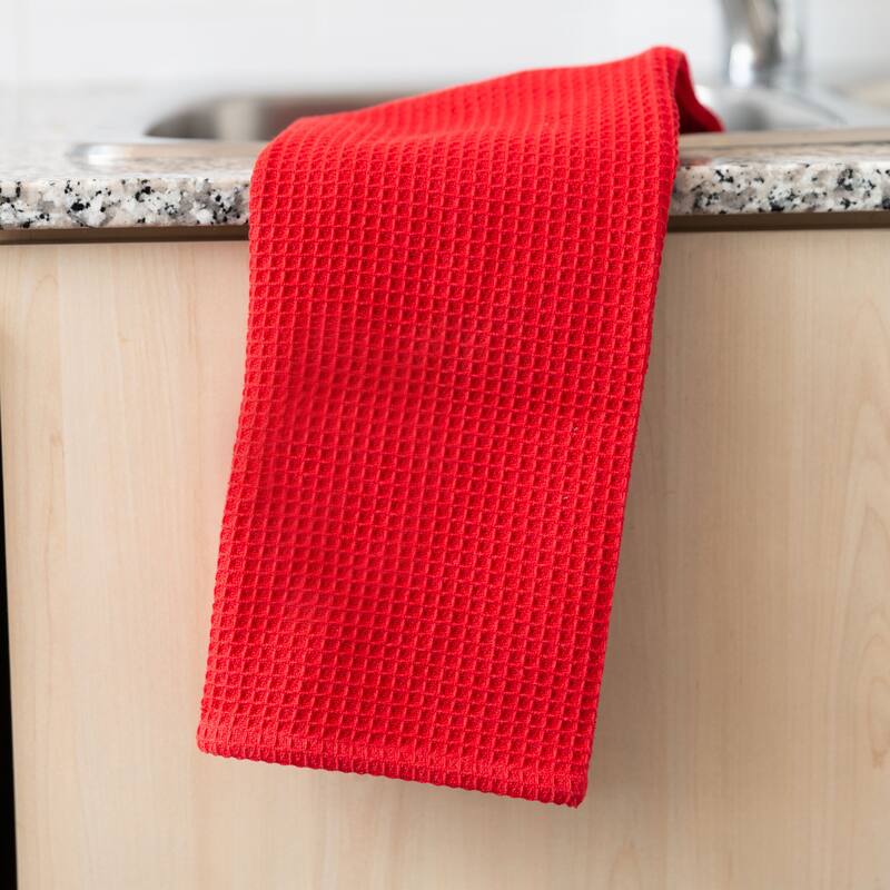 Fabstyles Broadway Waffle Cotton Kitchen Towels - 18x28