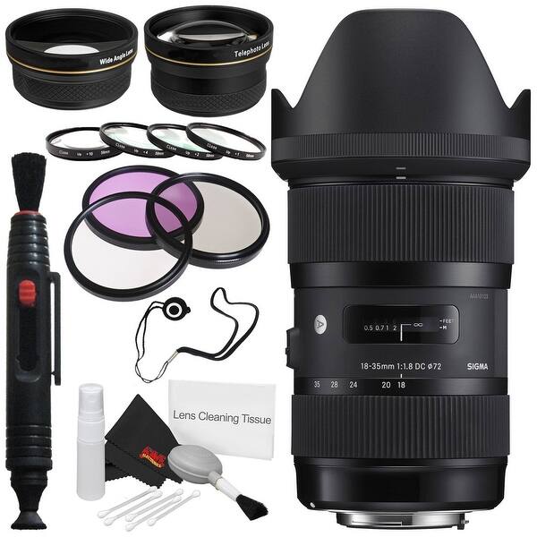 Sigma 18 35mm F 1 8 Dc Hsm Art Lens For Canon 210 101 72mm 3 Piece Filter Kit 72mm Close Up Kit Bundle Overstock