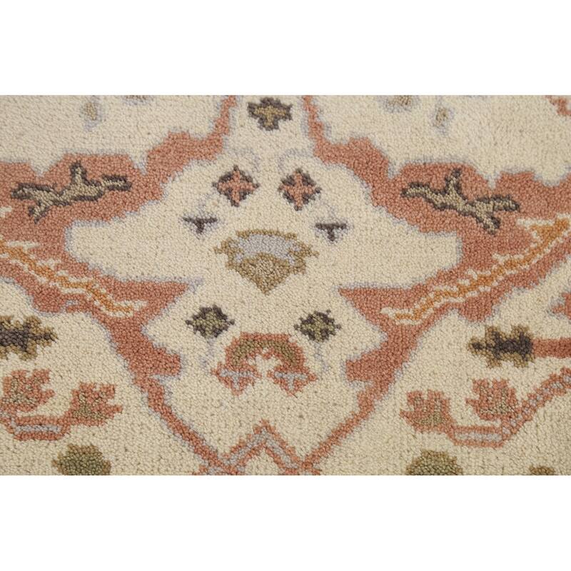 Oushak Indian Runner Rug Hand-Knotted Wool Carpet - 2'7"x 7'9"