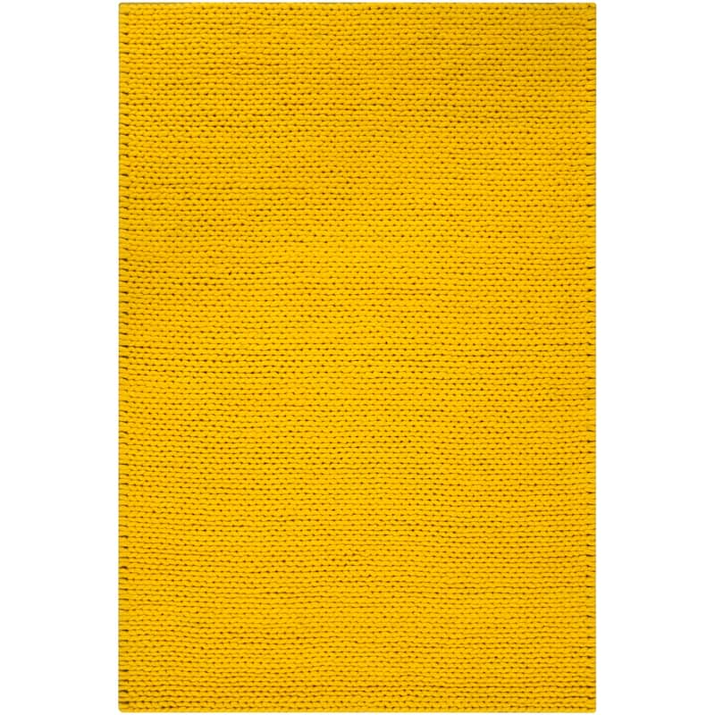 Hand Woven Yale Contemporary Solid Braided New Zealand Wool Area Rug