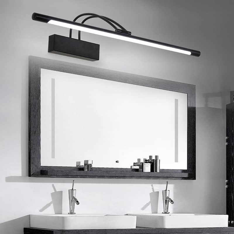1-Light 11W Makeup Mirror Concise LED Bathroom Vanity Lighting - 24"D×6.7"W×9.4"H - Black - 24"D×6.7"W×9.4"H