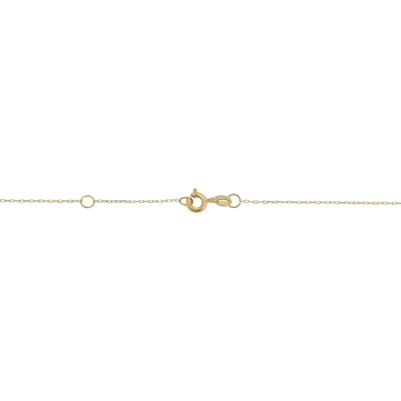 10k Yellow Gold Triple Triangle Adjustable Length Drop Necklace (adjustable to 16 or 17 inches)