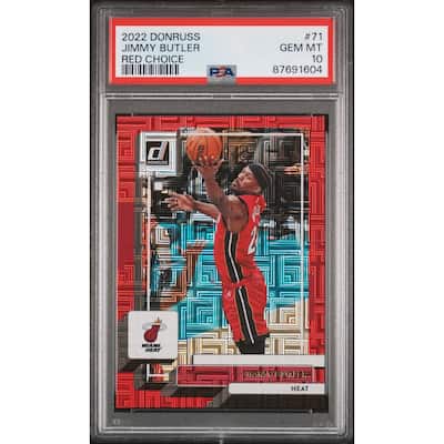 Jimmy Butler 2022 Panini Donruss Red Choice Basketball Card #71 Graded PSA 10 - 8'6" x 11'6"