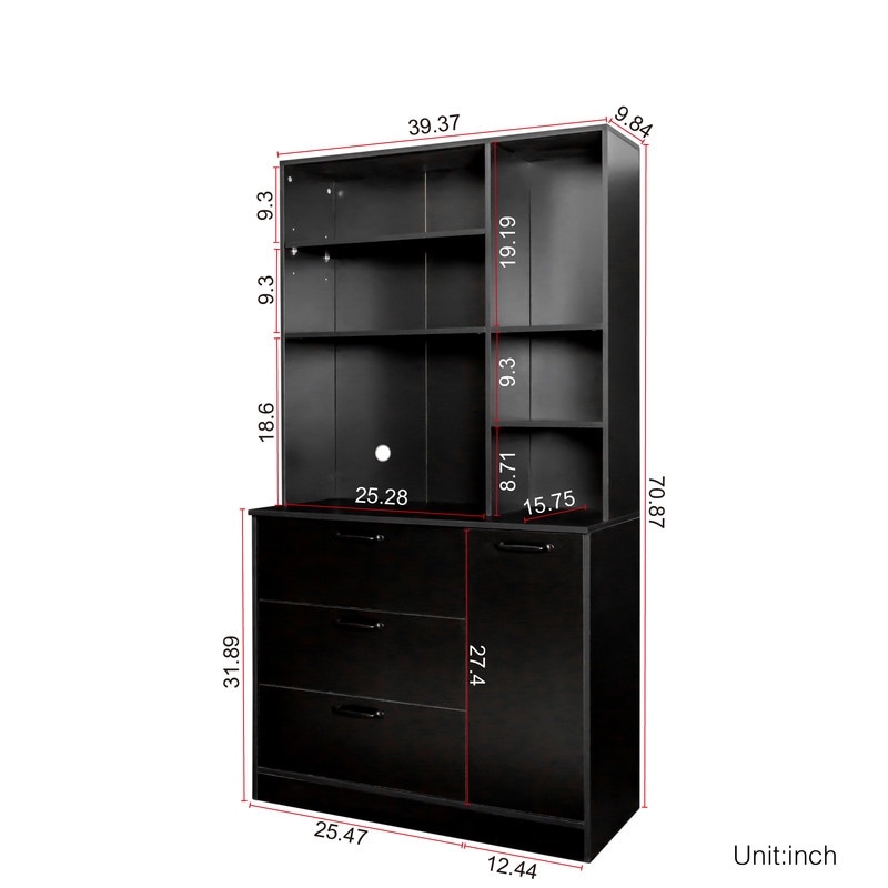 Mainstays 2-Drawer Dresser with 3 Open Cube Storage, Black