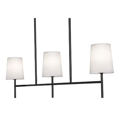 AFX ROSP3605CB Rose 3 Light 36" Wide Linear Chandelier with White