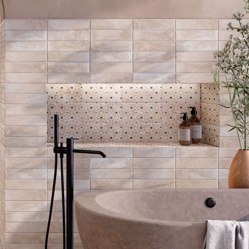 Arcilla Decor 6x12 Satin Porcelain Patterned Tile - Floor, Wall, Backsplash