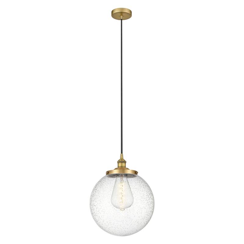 Innovations Lighting Beacon - 1 Light 14" Cord Hung Mini Pendant. - Brushed Brass/Seedy