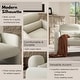 preview thumbnail 10 of 14, Roundhill Furniture Dylan Modern Upholstered Barrel Armchair, Cream White