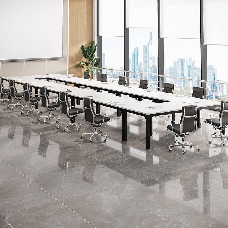 78.74" Large Rectangle Conference Table/Desk, Modern Seminar Meeting Table, Business Tables for Boardroom & Office
