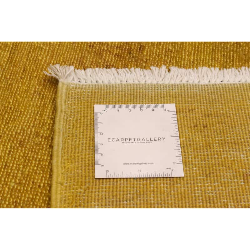 ECARPETGALLERY Hand-knotted Vibrance Dark Gold Wool Rug - 6'8 x 10'0