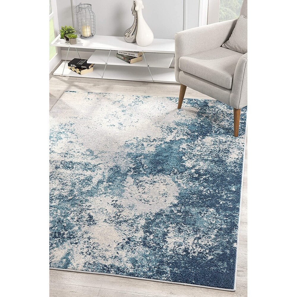 Overstock Harmony Collection Modern Abstract Indoor Area Rug 7128