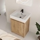 preview thumbnail 24 of 42, ARTCHIRLY 24/30 Inch Bathroom Vanity with Sink, Freestanding Bathroom Vanity with Soft Close Door and Adjustable Shelf 24''W - Imitative Oak