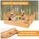 preview thumbnail 4 of 8, Gymax Kids Large Wooden Sandbox Outdoor Cedar Sandpit with 2 Bench