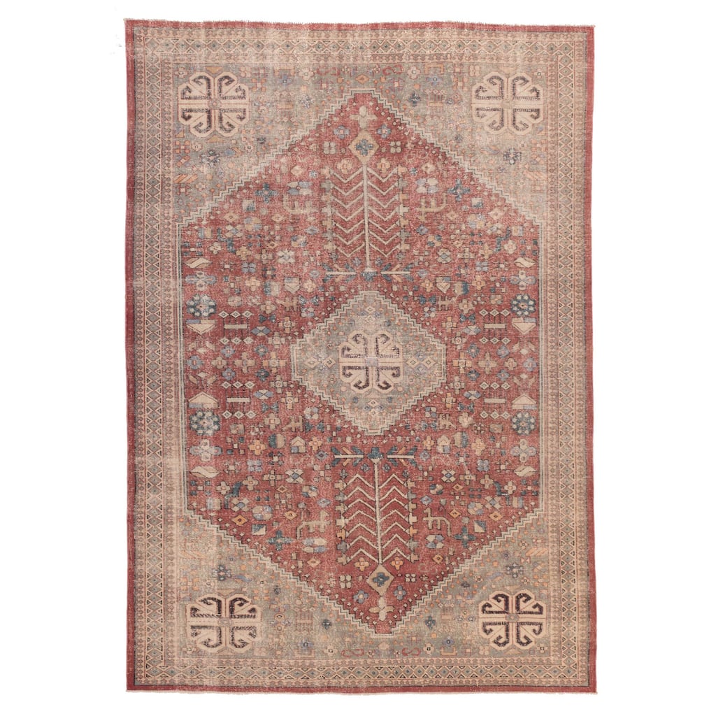 ECARPETGALLERY Hand-knotted Kayseri Vintage Red Wool Rug - 6'3 x 9'2
