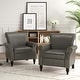 preview thumbnail 86 of 131, Mid-Century Modern Accent Chairs with Nailhead Trim Set of 2 - Grey/ Faux Leather