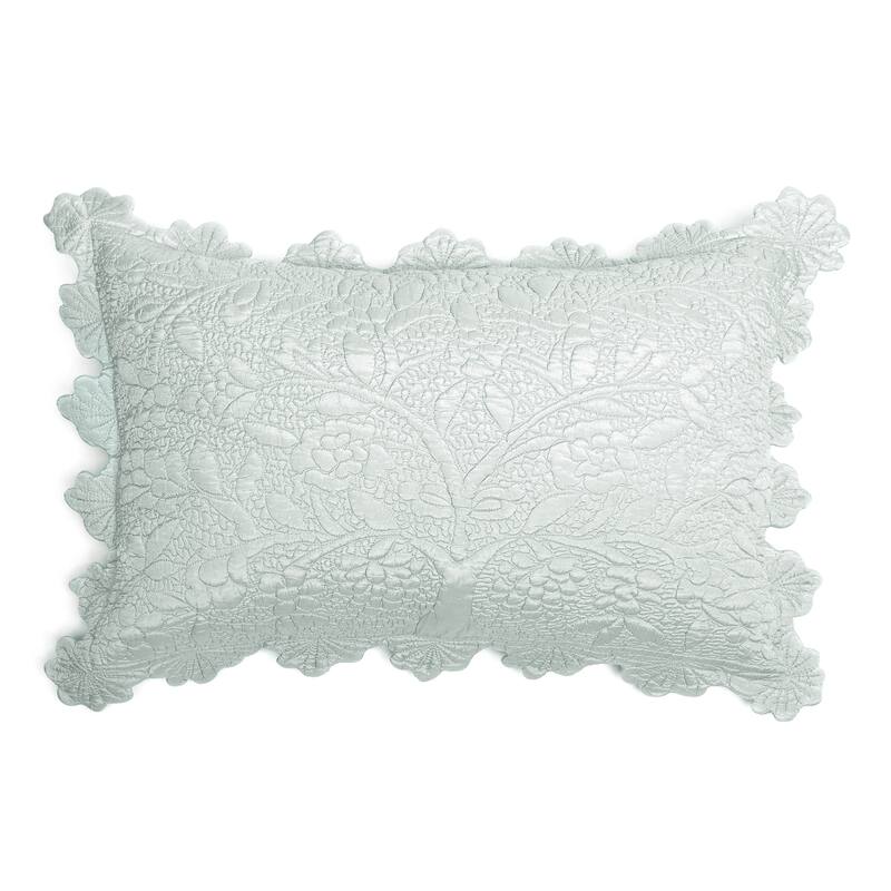 Aleah, Cotton/Rayon, Teal Sham - King