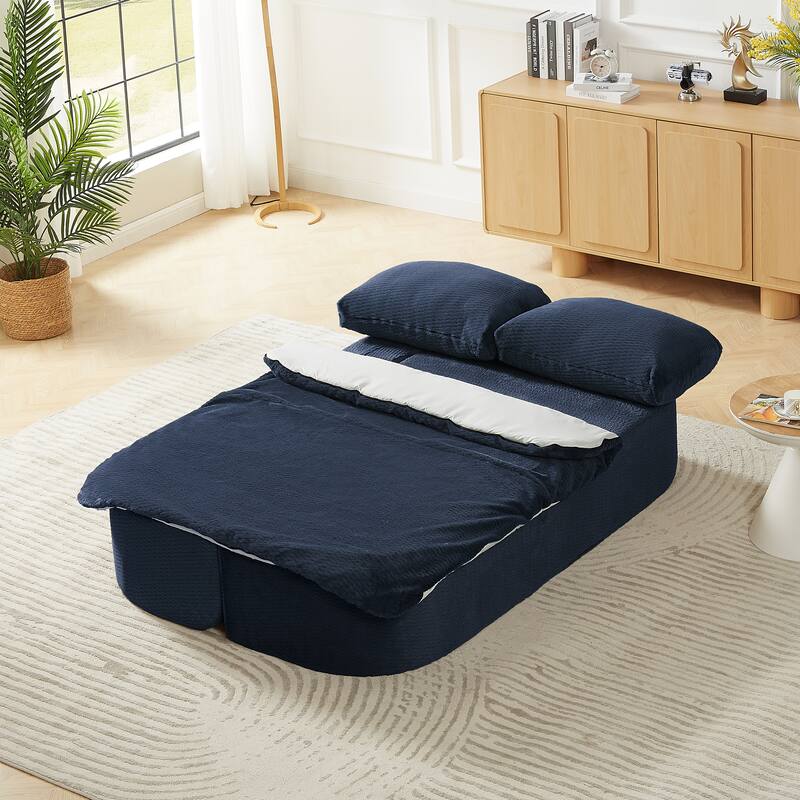 2-in-1 Folding Futon Loveseat Couch Convertible into Sleeper Sofa Bed