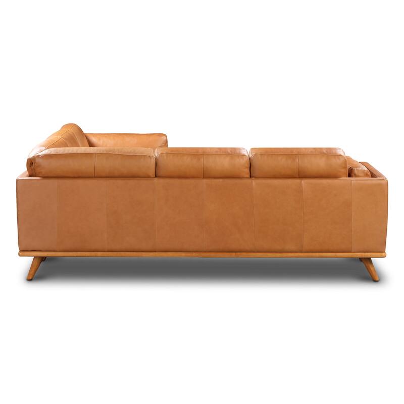 Poly and Bark Cadiz Corner Sectional - Genuine Italian Leather
