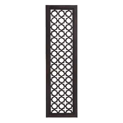 Wood Geometric Handmade Carved Wall Decor - Black - Roche River Decor