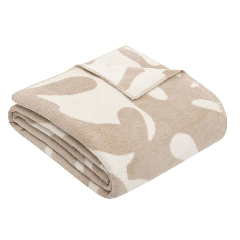 IBENA Calm Neutral Ocean s.Oliver Throw Blanket 'Under the Sea' - Throw