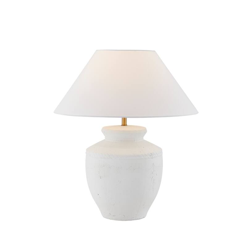 Pasadena 25" Table Lamp with Linen Shade, White
