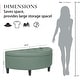 preview thumbnail 32 of 48, Adeco Half Moon Storage Ottoman Semi Circle Bench