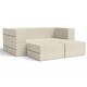 preview thumbnail 38 of 114, Jaxx Zipline Convertible Queen-size Sleeper Loveseat and Ottoman Set Ivory